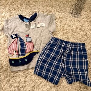 NWT Gray and Blue Nautical Toddler Outfit